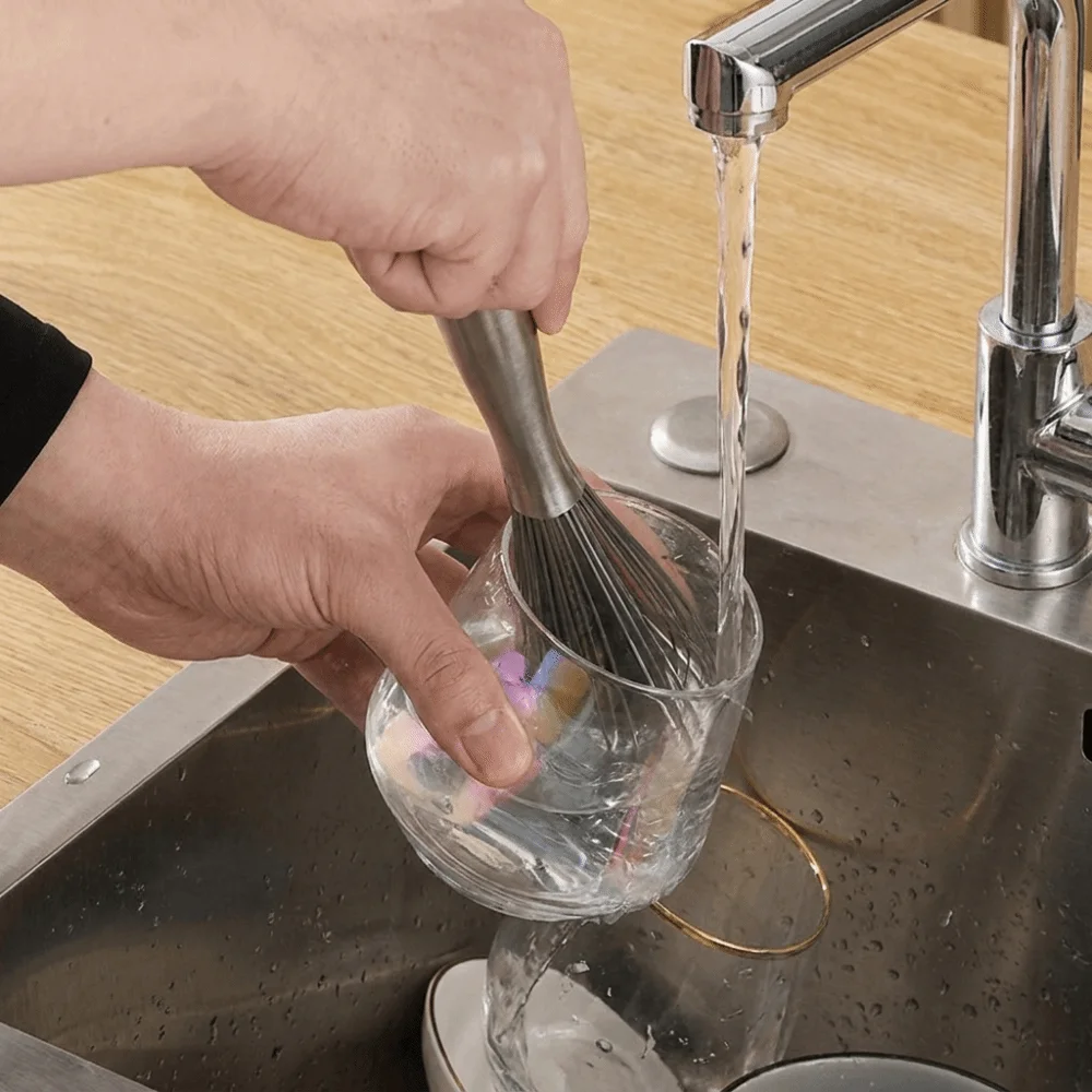 Stainless Steel Kitchen Brush Durable Fine Workmanship Pot Brush High Efficient Professional Scrubbing Brush Pot Cleaning