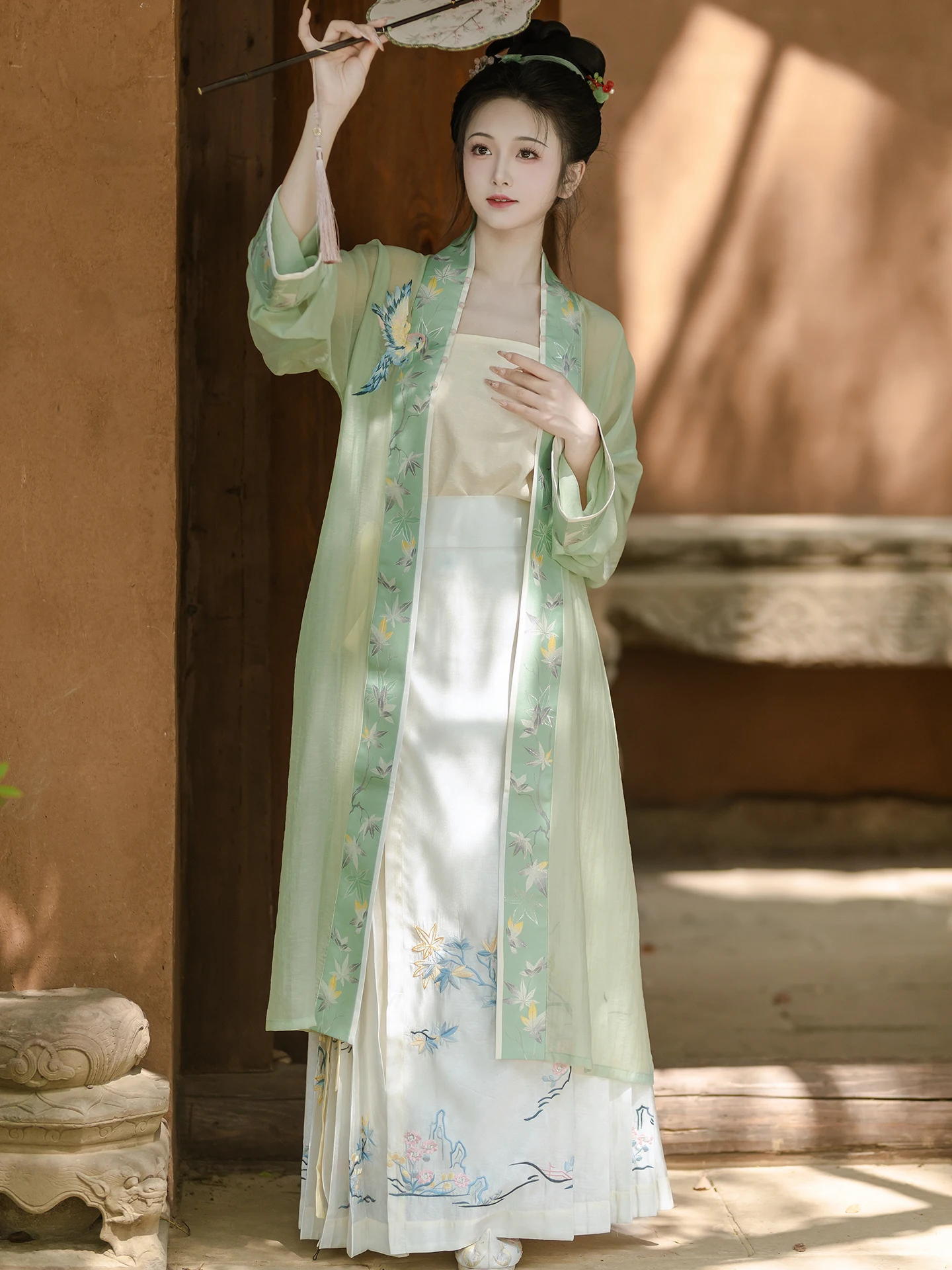 

Original Hanfu Song Dynasty Style Women's Long Coat with Strap Skirt Spring Summer Chinese Traditional Clothing HanSu by ZhiZhe