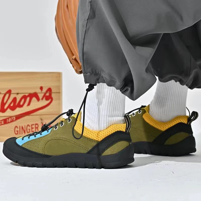 High Quality Brand Men's Hiking Shoes Big Size 35-45 Anti-Slip Durable Leather Trekking Shoes Man Comfort Outdoor Sneakers Women image 3