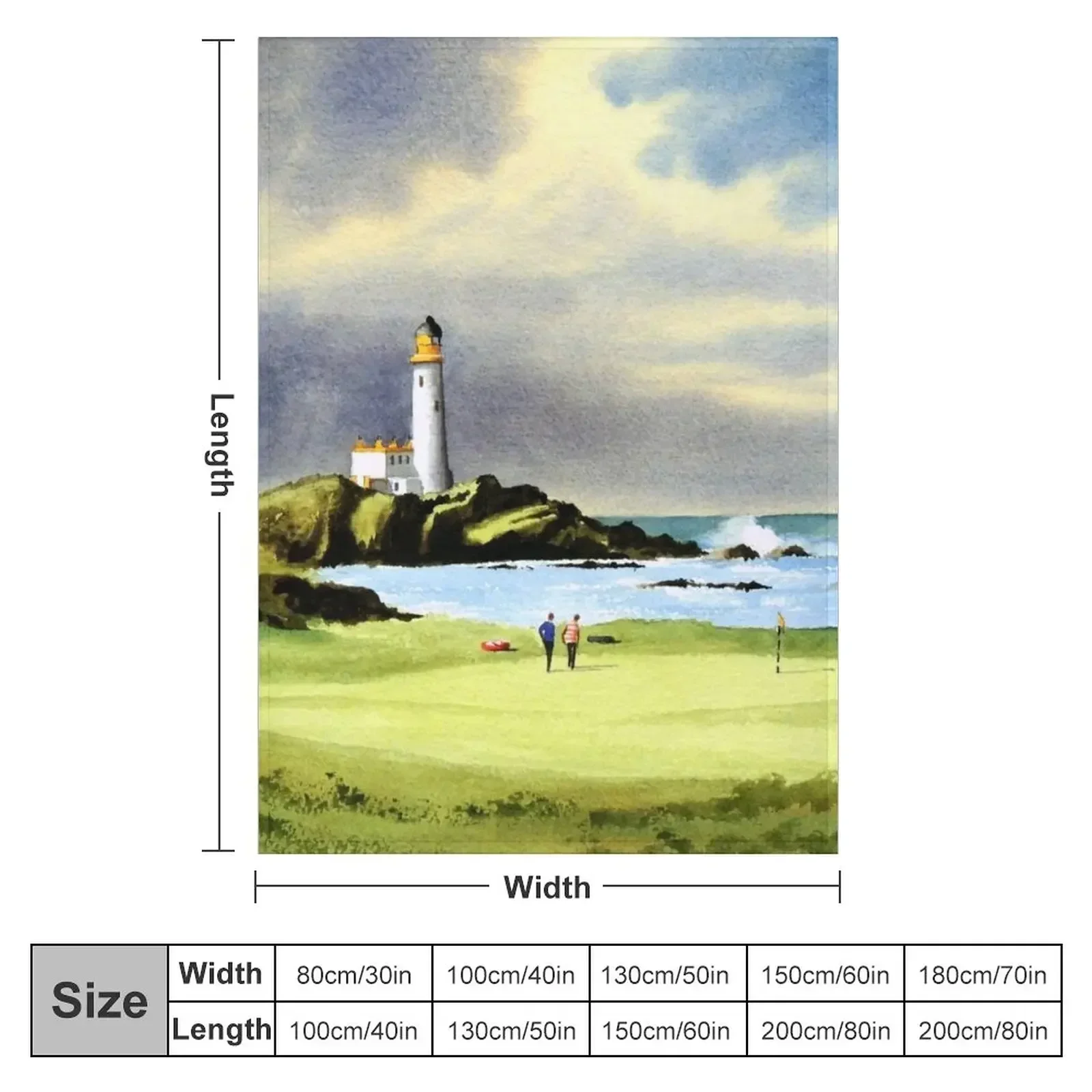 Turnberry Golf Course Scotland 10th Hole Throw Blanket Soft Big Hairys Baby for babies Blankets