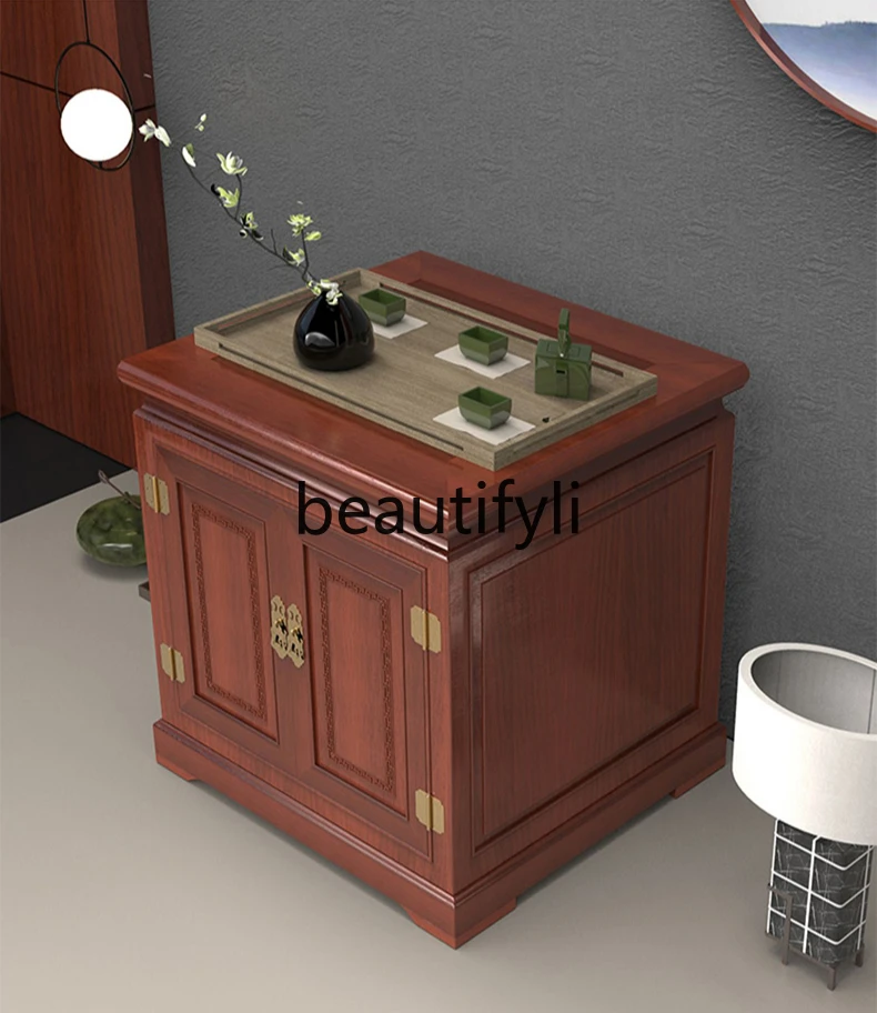 

New Chinese solid wood invisible safe 55cm high hidden all steel small intelligent