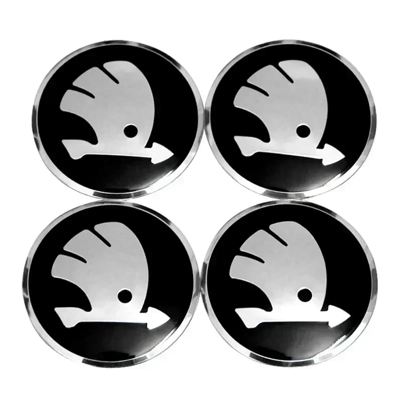 60/65mm Auto Accessories Wheel Center Hub Sticker for SKODA Kamiq Rapid Octavia A5 A7 Fabia 1 Superb Yeti Citigo Vision S Kodiak