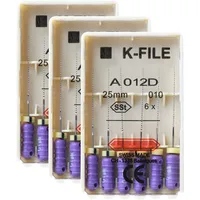 3 paquetes de 21/25/31mm K-FILE Dental SSt Endo raíz Canal K archivos uso manual endodoncia acero inoxidable suministros de laboratorio de odontología herramientas