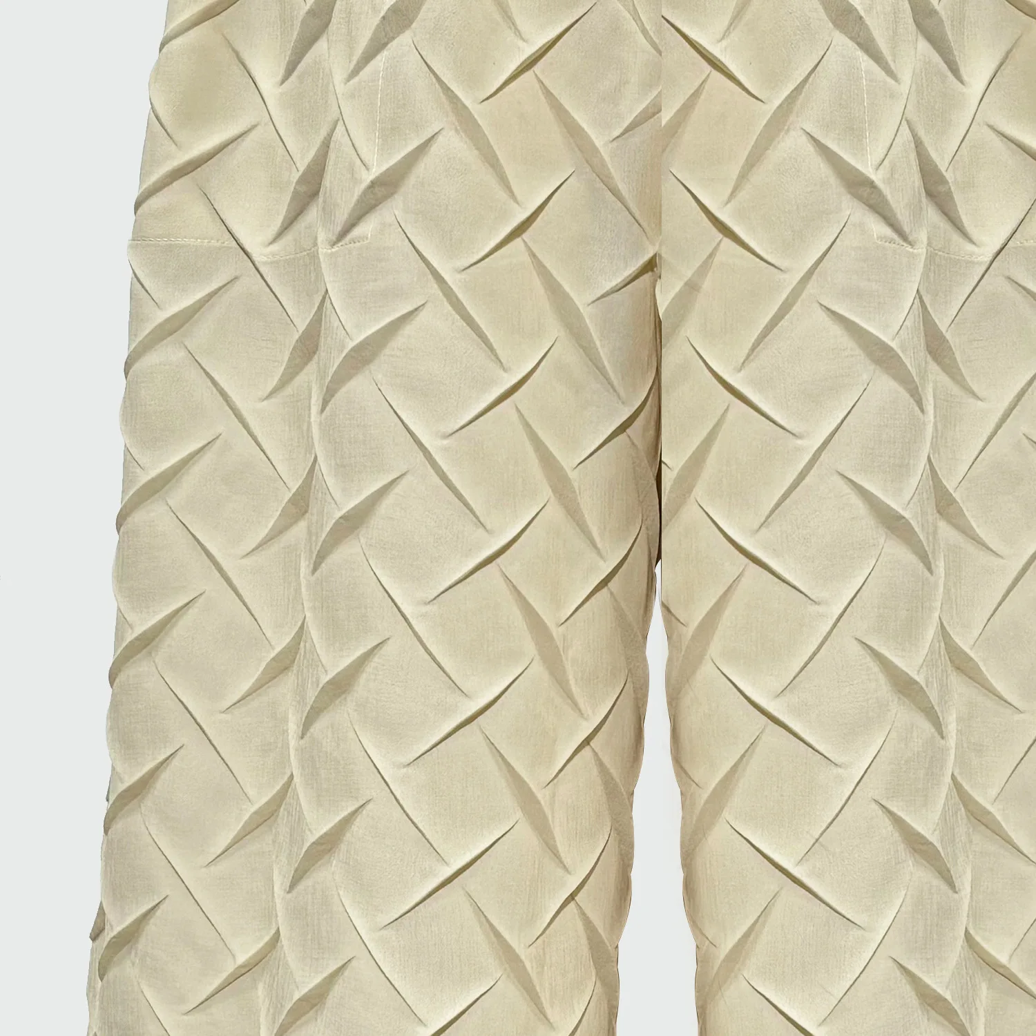 Miyake Pleated Summer High-end Pleated Trousers 2025 New Plaid Pressed Pleated Hundred Casual Elastic Waist Nine-minute Trousers