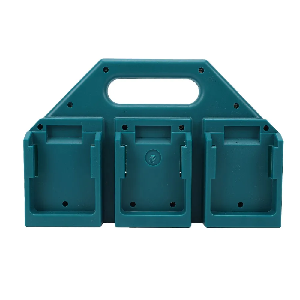 6 Slot Battery Carrying Holder Heavy Duty With Handle Battery Organizer Rack Portable Battery Storage Box For Tool Bags