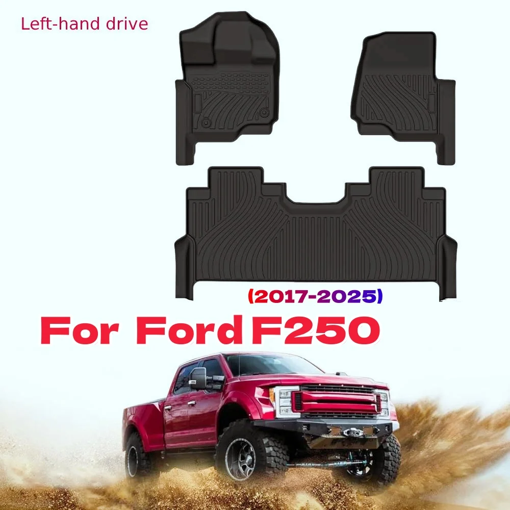 

Floor Mats for Ford F250 F350 F450 F550 2017- 2025 Super Duty Crew Cab Bucket Seat with Under Seat Storage(Not for Vinyl Floor)