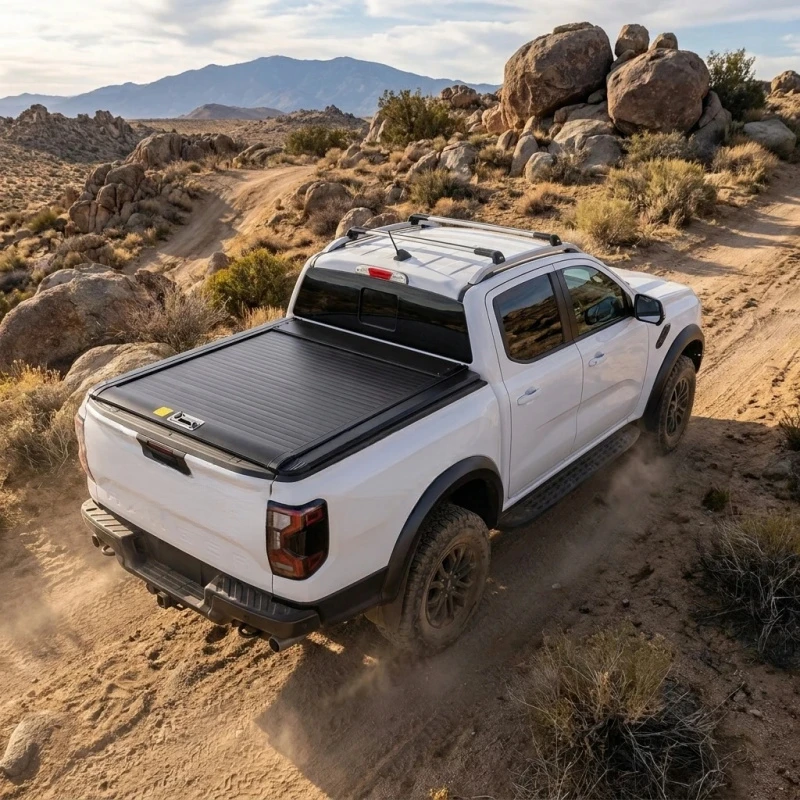 Heavy Duty Hard Aluminum Telescopic Roll Up Roller Shutter Truck Bed Tonneau Cover Waterproof Various Pickup Trucks