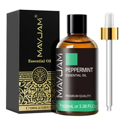 MAYJAM 100ML Peppermint Jasmine Sweet Orange Rosemary Turmeric Cinnamon Lemon Pure Natural Essential Oil for Humidifier Candle
