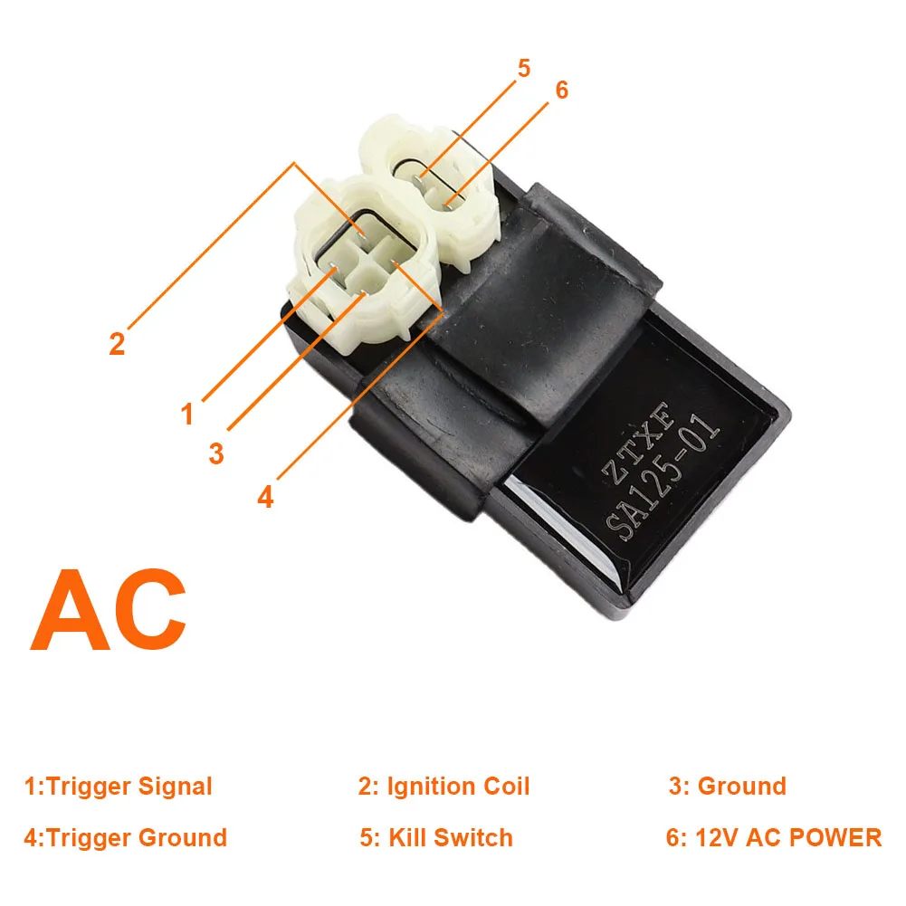 AC CDI Ignition Coil Relay Voltage Regulator Spark Plug for 150R Spiderbox 150cc Go karts Parts GY6 150cc Engine Scooter Moped