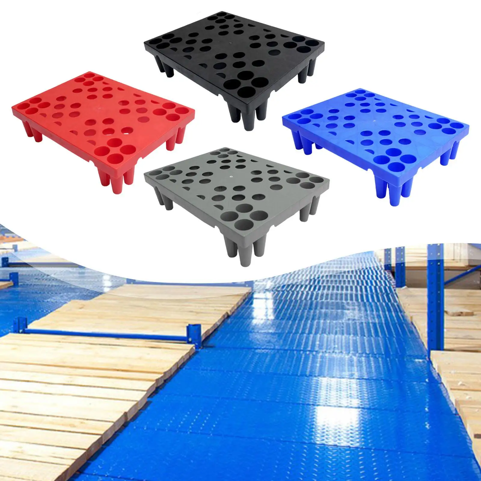 

Многофункциональная напольная поддон для хранения перчаток, прочная вентилируемая платформа для подвала, склада, гаража