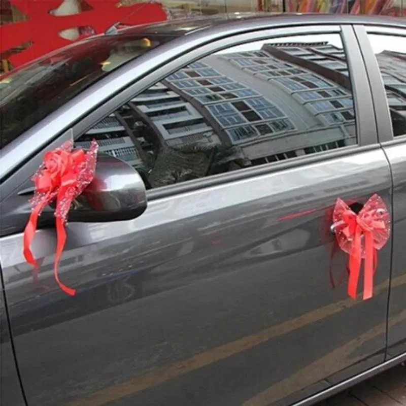 Wedding Car Roof Tail Simulation Flowe Accessory Flowers Rear Mirror Door Handle Decoration Front Decor