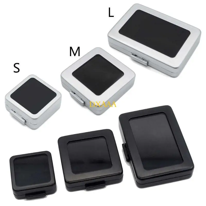DXAA Metal Loose Diamond Jewelry Storage Box Slide Buckle Gemstones Display