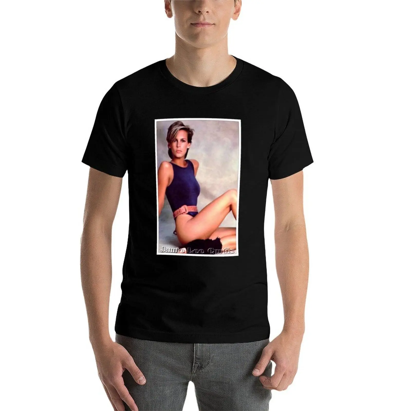 تي شيرت جيمي لي كورتيس تي شيرت للرجال من القطن مضحك تي شيرت رجالي فاخر