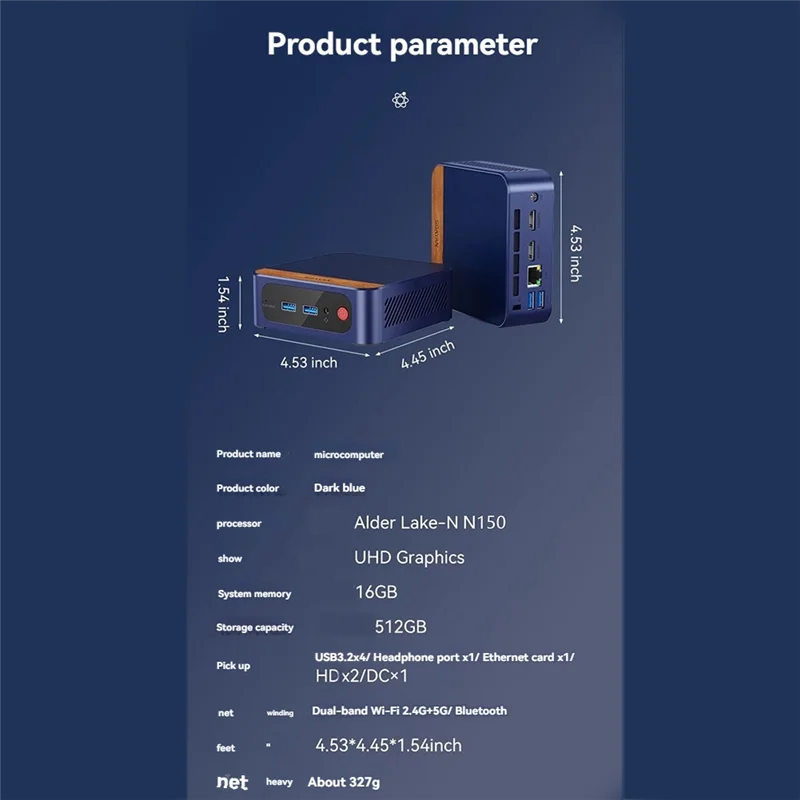 -ESTR N150 كمبيوتر صغير 4K DDR4 3200Mhz 16GB RAM لـ Win11 Pro WIFI BT كمبيوتر ألعاب مكتبي المملكة المتحدة التوصيل