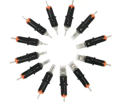 Imagen 2 del producto Cartucho de tatuaje desechable, herramientas de maquillaje semipermanentes esterilizadas con aguja, suministros para pistola de tatuaje RL/RM/M1/RS