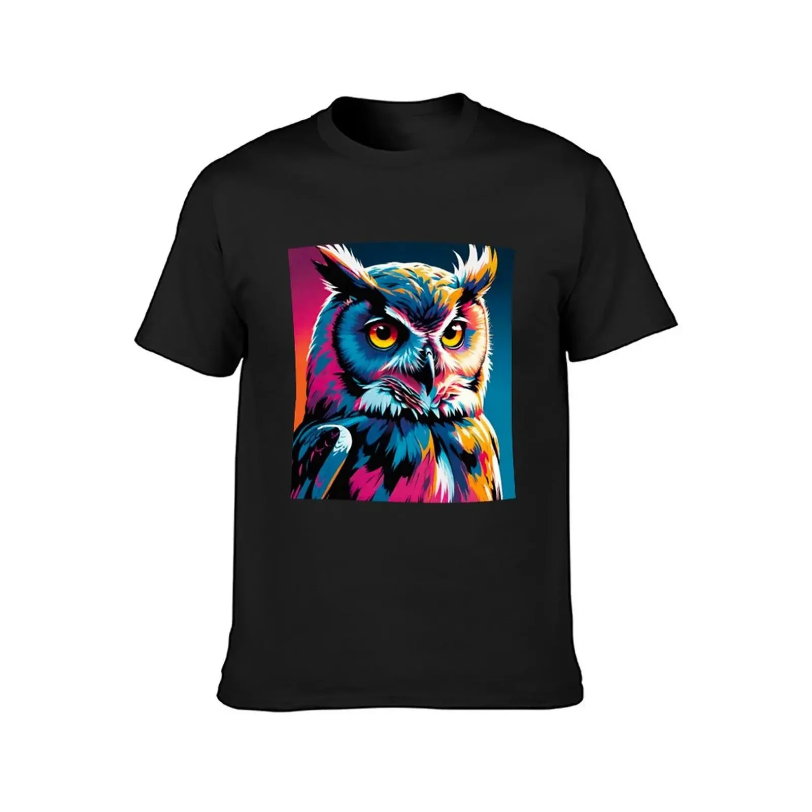 Enchanting Owl: Mesmerizing Gaze of Wisdom T-Shirt blue archive aesthetic clothes tops plus size men clothing