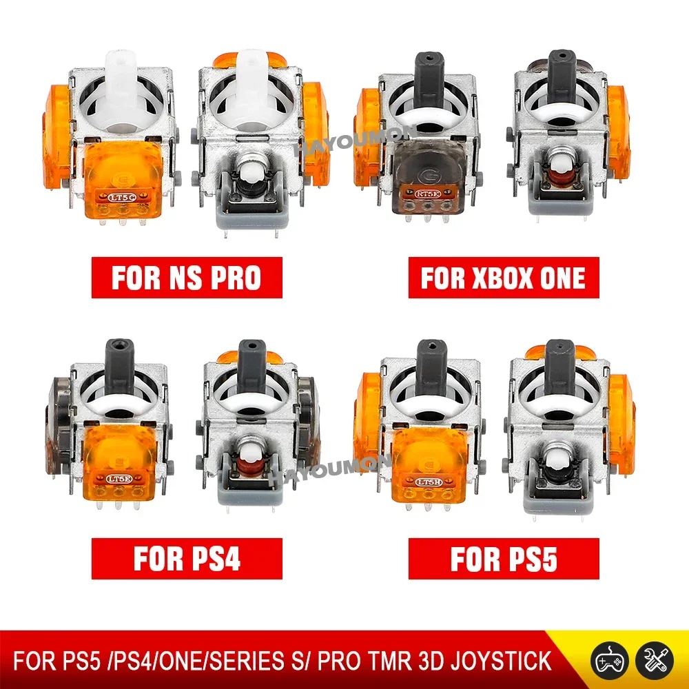 2PCS 1PCS Replacement TMR Effect Joystick 3D Analog Stick for PS5 PS4 Controller for Xbox Series S/Switch PRO Repair Accessory