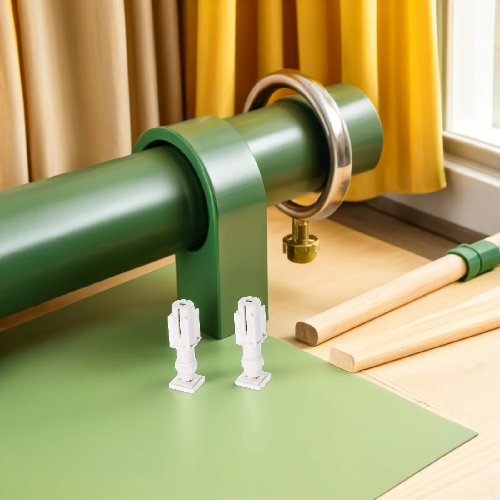 

2pcs No Drill Blind Brackets White Plastic Louver Mounting Hardware Quick Install For Venetian Blinds Bracket