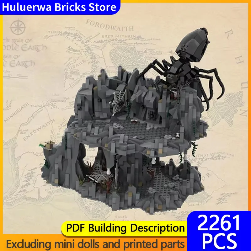 Ring Movie Street View Model MOC Building Bricks Dark Spider Nest Modular Technology Gifts Holiday Assemble Children Toys Suit