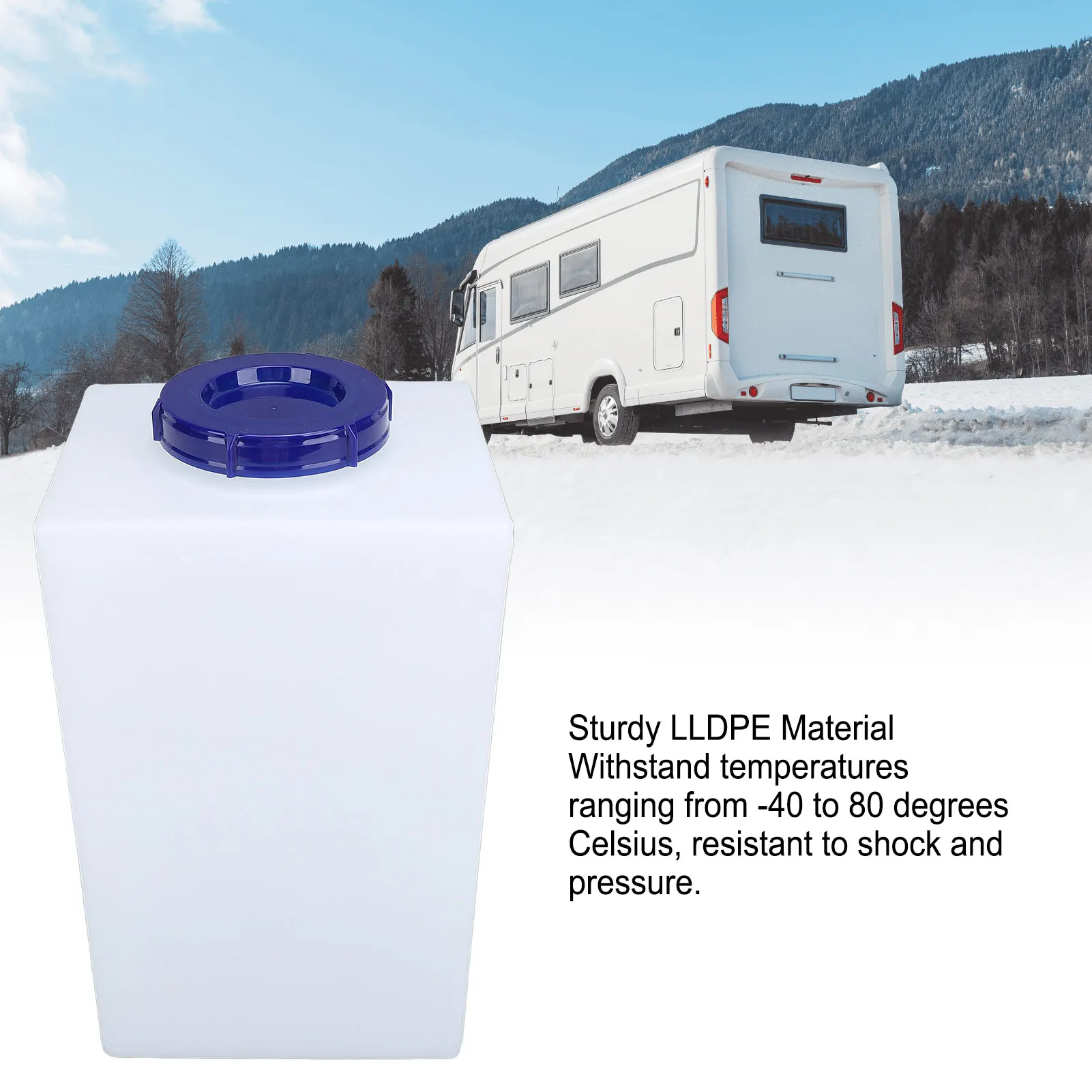 5 Gallons RV Water  Anti Shock RV Water Storage  130mm Water Inlet Temperature Proof Pressure Resistant for Yacht