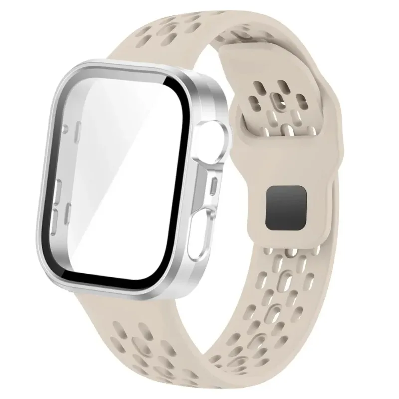 Capa + pulseira de silicone para huawei watch fit 3/4/4pro protetor de tela capa pulseira para huawei watch fit 3/4 capa completa escudo banda