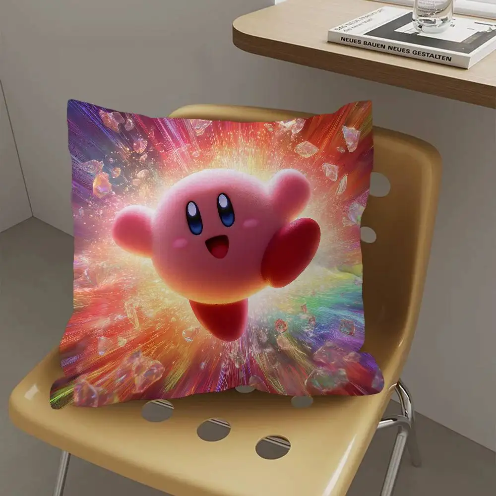 Hot Lovely K-Kirbies Anime Decorative Room Aesthetics Pillow Case Home Decor Bedroom Sofa Bed Couch Pillow Cover 45x45 view 5