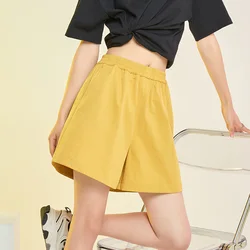 KRCVES Fashion High Waist Casual Sports Shorts Women'S New Slim And Loose Pure Color Wide Leg Pants In Spring And Summer 2023