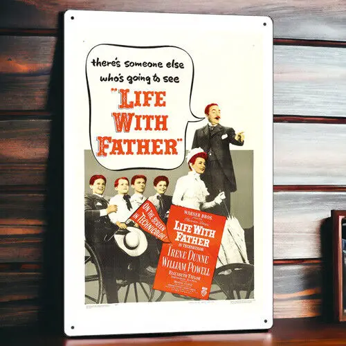 

Металлический постер Life with Father, настенный декоративный плакат, 8x12 дюймов