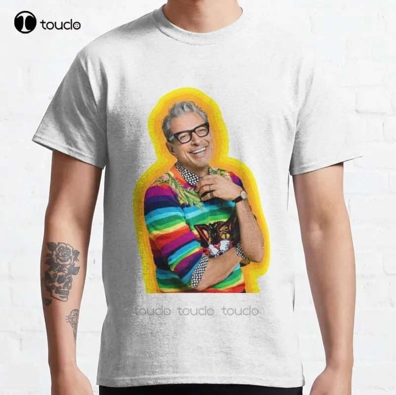 New Jeff Goldblum Of Happiness Classic T-Shirt Cotton Men Tee Shirt Custom Aldult Teen Unisex Digital Printing Tee Shirts