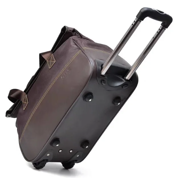 

Women Rolling Bag PU Leather Travel Wheeled Carry on handbag with Wheels Women travel Luggage Rolling Bag Travel Trolley Bags