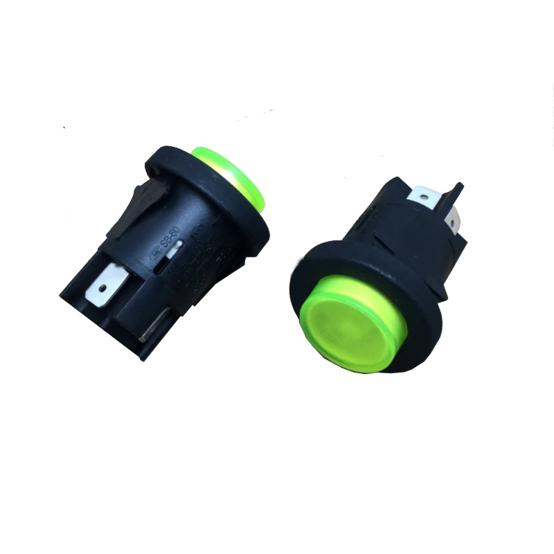 Self-locking button key switch SB-60 vacuum cleaner power switch, 4-pin with indicator light, 16A250V