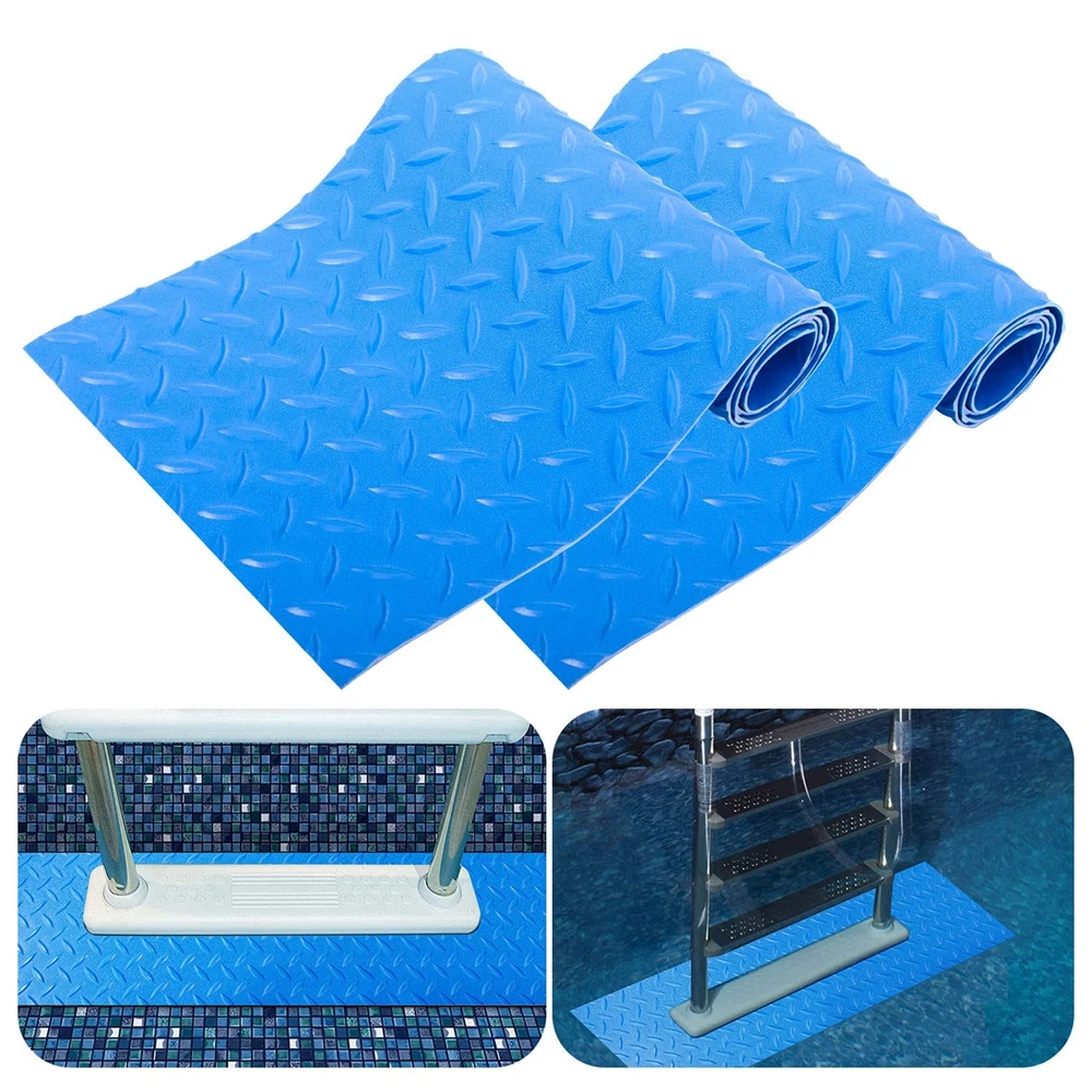 Swimming Pool Ladder Mat - Protective Pool Ladder Pad Step Mat with Non-Slip Texture