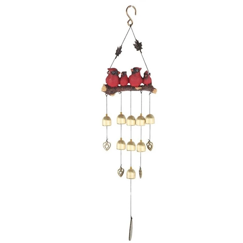 BMBY-Cardinal Garden Wind Chime, Outdoor Wind Chime, Backyard Hanging Decoration, Dedicated To A Loved One