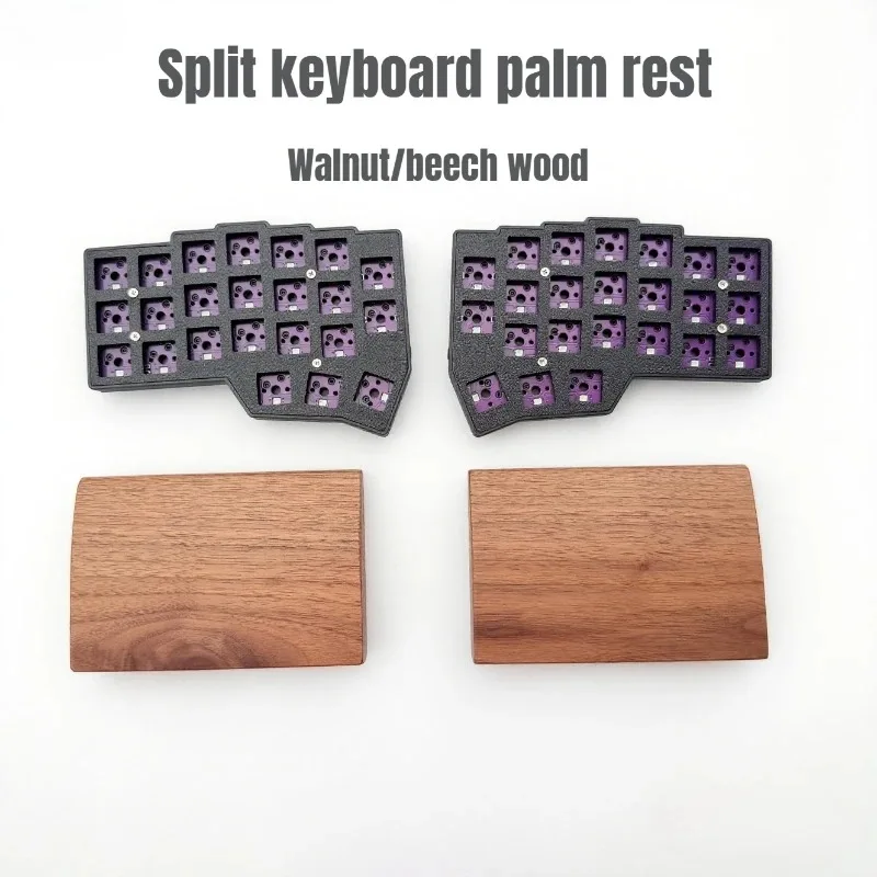 

Разделенная подставка для клавиатуры, орех, бук, механический держатель для клавиатуры, подставка для запястья мыши из цельного дерева, офисные игровые аксессуары, стресс на ладони