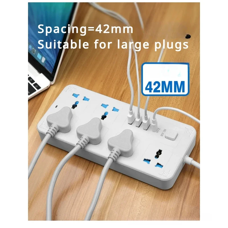 Xiaomi Universal Power Strip 2M Power Socket EU UK US AU Plug 2500W with USB Type-c Fast Charging Global Universal Socket