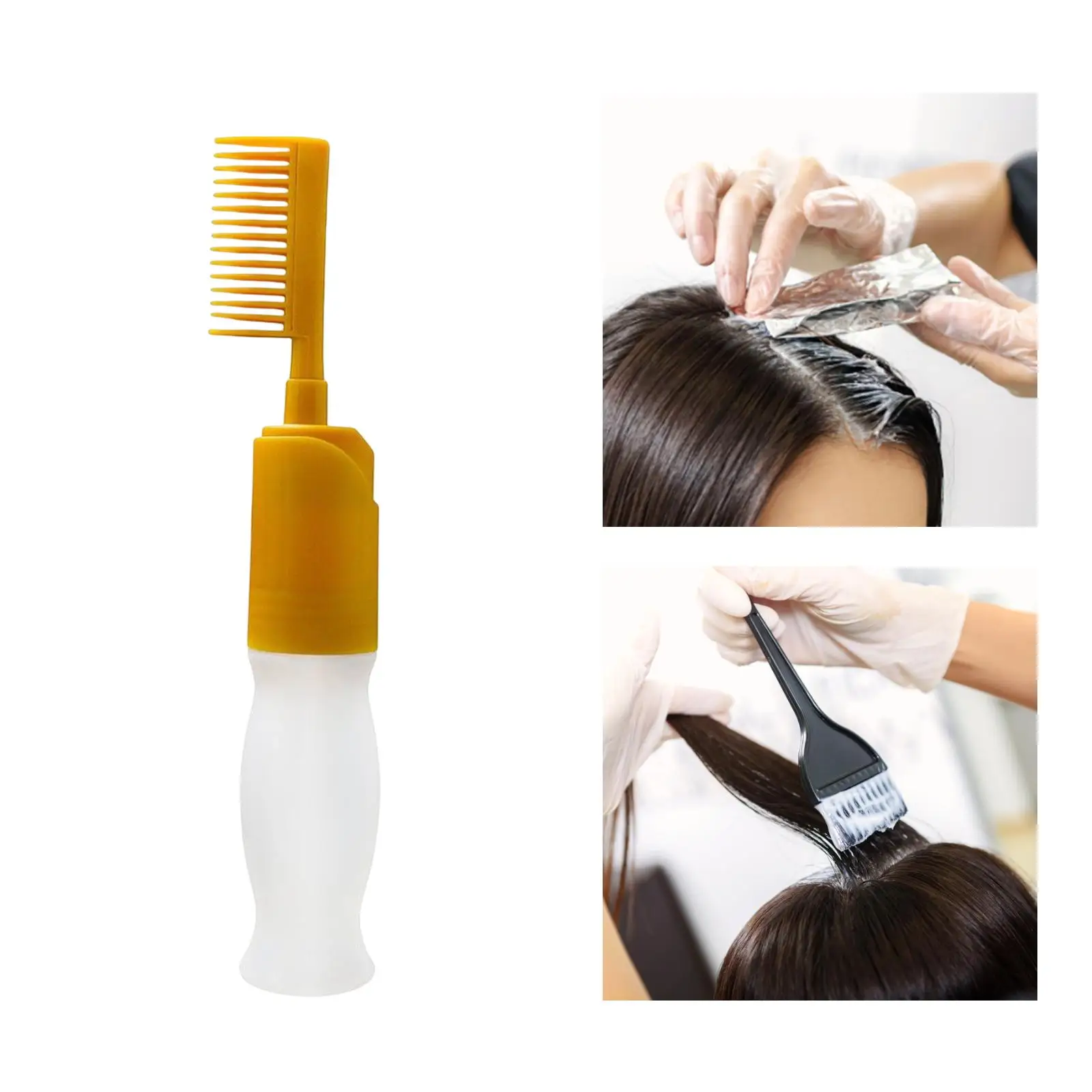 Hair Dye Refillable Bottle Hair Color 110ml Reusable Dispensing Applicator Comb for Styling Salon Home