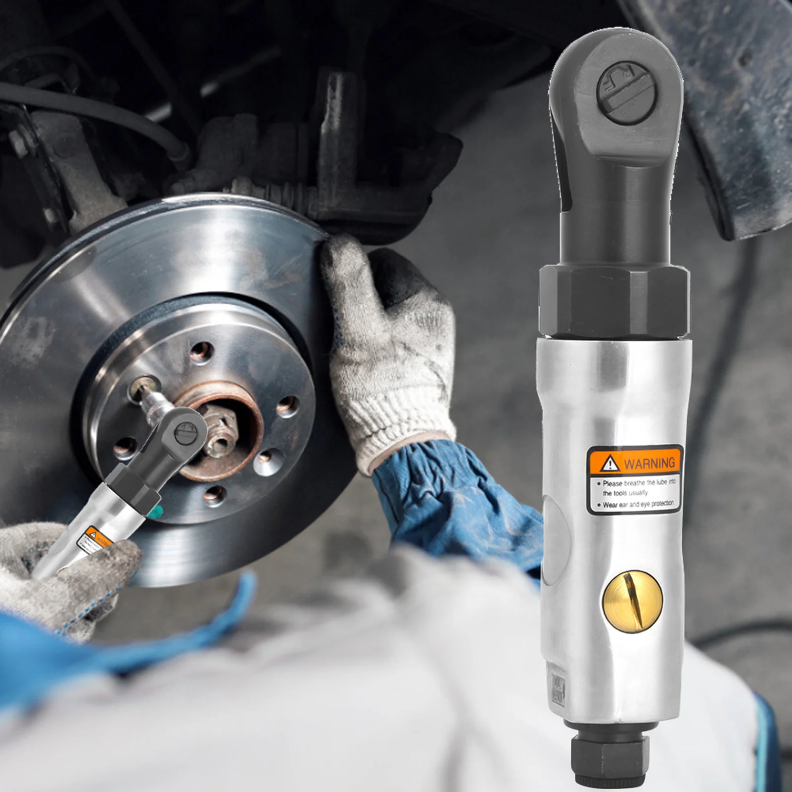 Air Ratchet Wrench Pneumatic Ratchet Wrench Pneumatic Ratchet Wrench Straight Shank Mini Air Ratchets 1/4in Threaded Connector