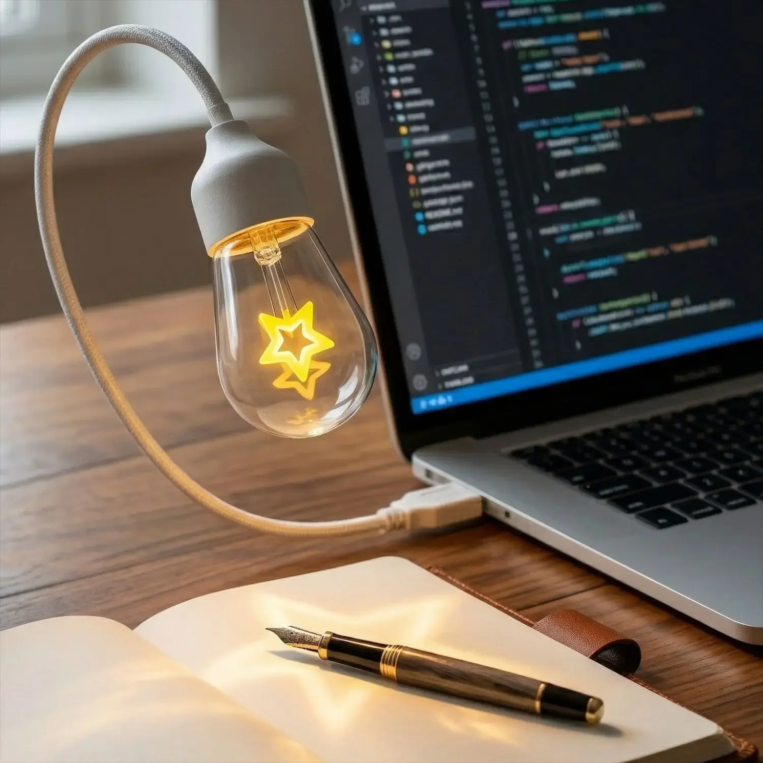 High Quality Rechargeable USB Foldable Tungsten Filament Night Light Desk Lamp Portable Creative Eye Protection Gift for Study