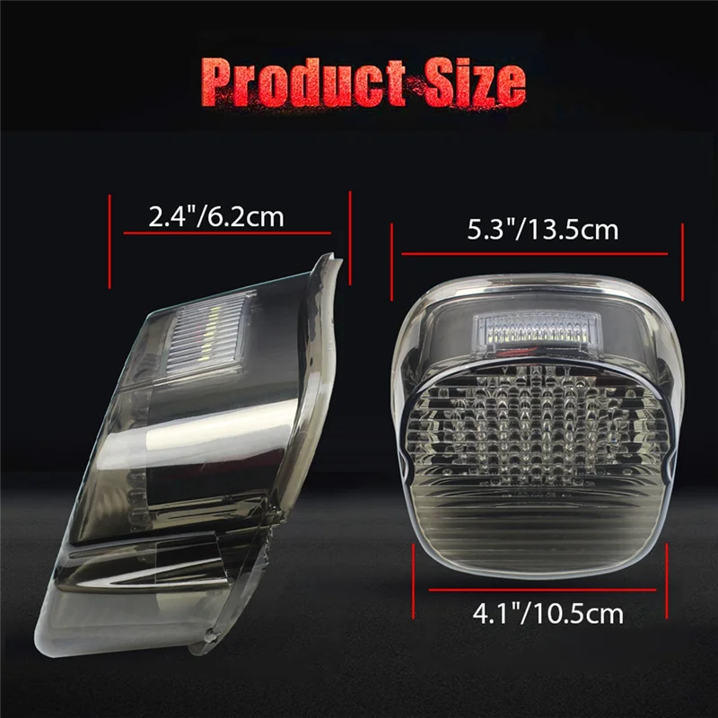 

1 Pcs Motorcycle Modified Black Rear Tail Light LED Brake Light For Motorcycles With Strong Penetrating Power Replacement