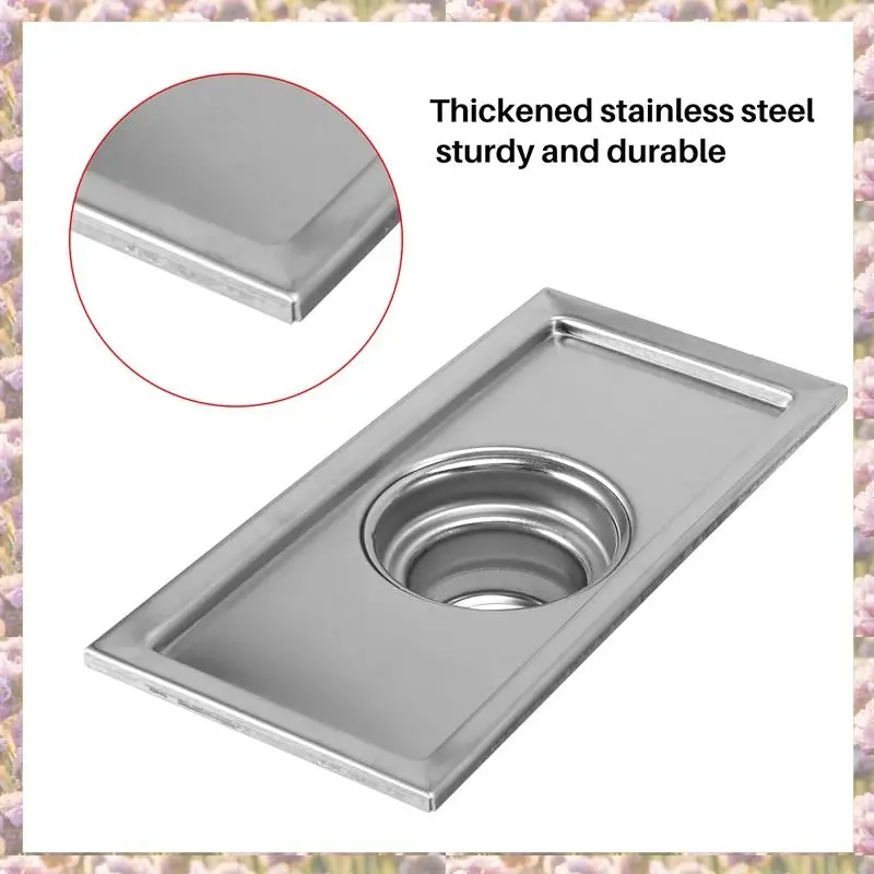 

-FTGT Large-Traffic Stainless Steel Bathroom Shower Square Floor Waste Grate Sanitary 20Cm X10cm Floor Drain