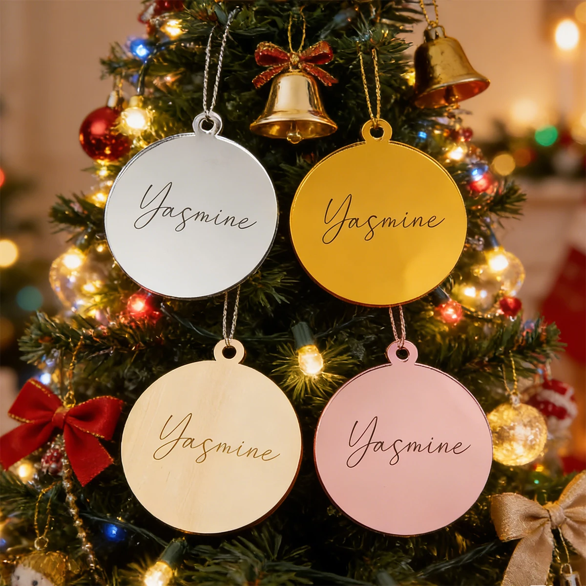 

Personalized Name Christmas Tree Ornaments, Party Favor Decorations