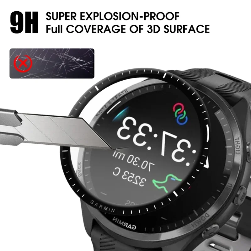 For Garmin Forerunner 965 3D Curved Film Anri-scratch Ultra-thin Screen Protector for Garmin Forerunner 965 Watch Accessories