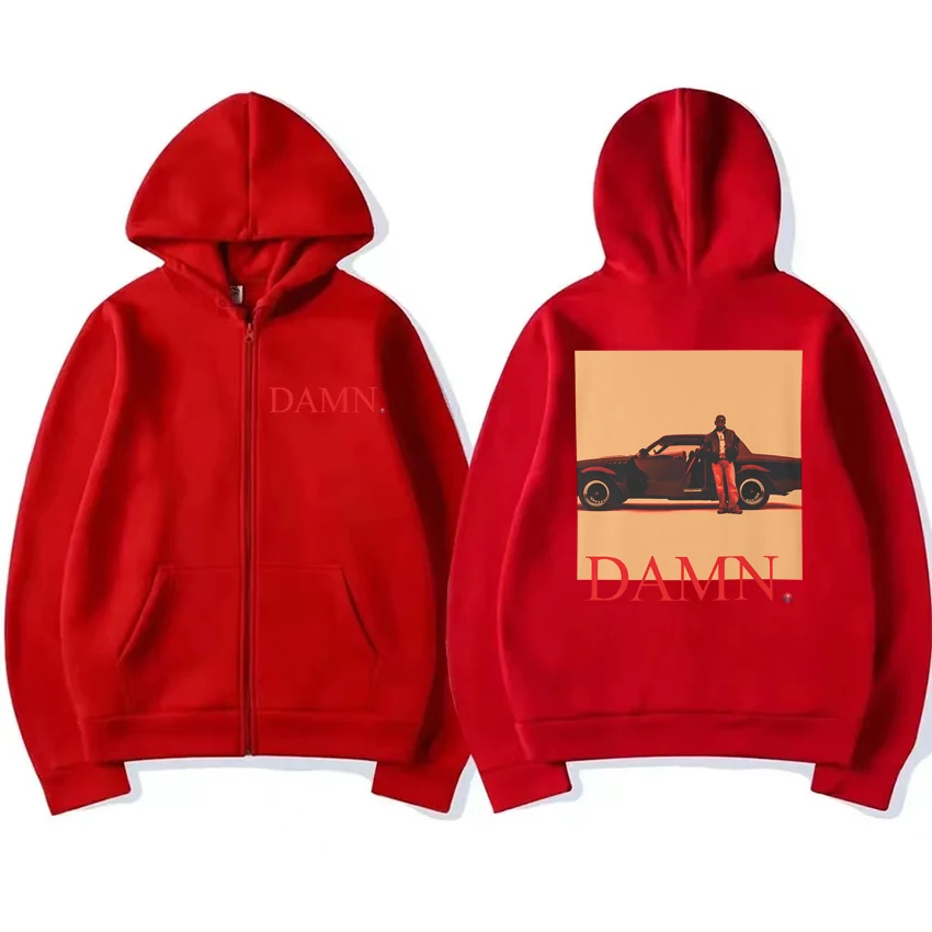 Rapper Kendrick Lamar New hip hop album streetwear 2025 Men women punk Zipper Coat Unisex Fleece Long sleeve Hoodie Sweatshirt