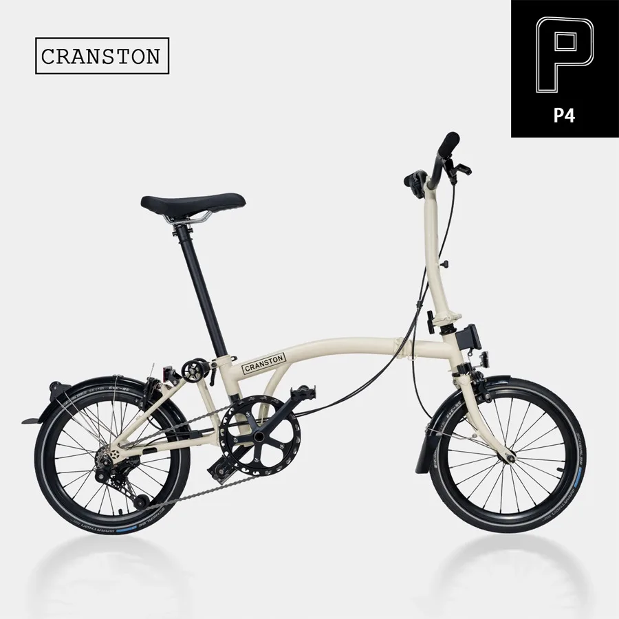 

CRANSTON P4 16Inch Triple Folding Bicycle City Leisure Bike 4-Speed Chrome-molybdenum Steel V Brake Mini Folding Bike for Adult
