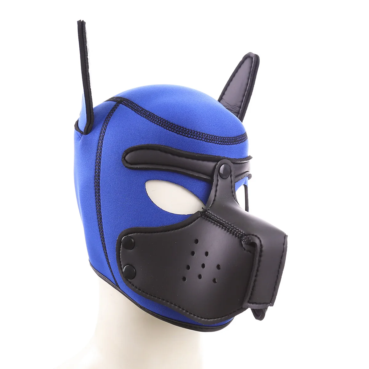 Cosplay Costumes of Adjustable Puppy Hood Full Face Mask Halloween Role Playing Party Head Masks