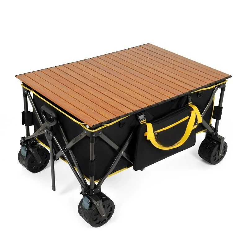 Aluminum camping van, electric oversized camping trailer, outdoor folding camping picnic stall