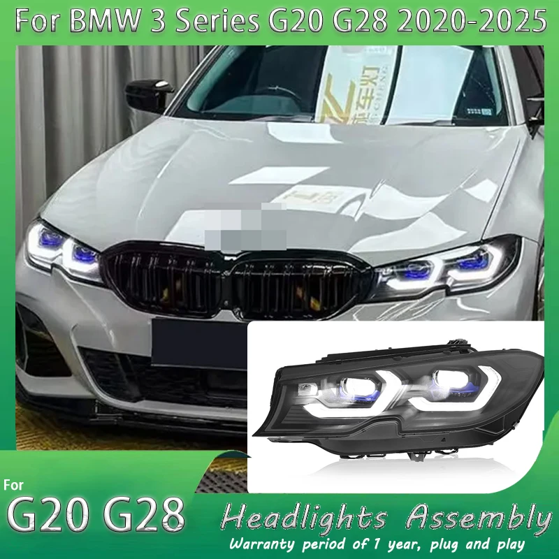 

Автомобильные светодиодные фары для BMW G20 G28 2020-2025: белые, желтые ДХО, лазерные фары M3, указатели поворота для 320i 325i, автоаксессуары