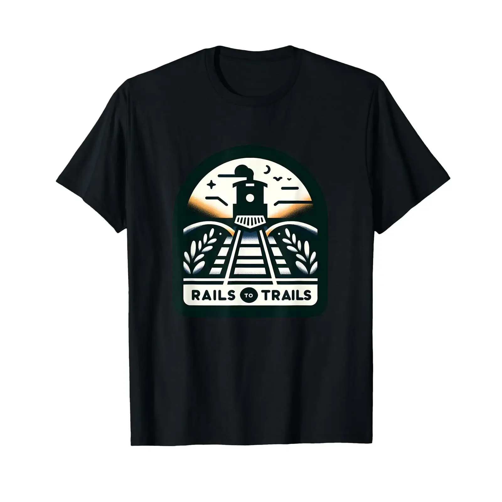 Eisenbahnliebhaber von Rails to Trails Train Engineers T-Shirt, Vintage, gewaschen, weich, Herren-Designer-Kleidung, vielseitig einsetzbar