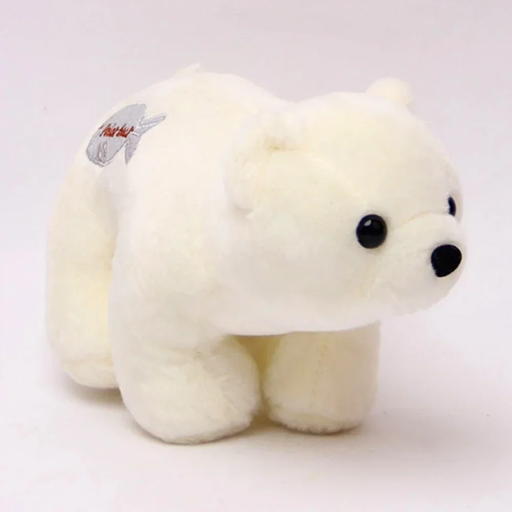 25CM polar bear plush toy cute with small fish embroidery doll Glacier animal white doll  send children Christmas birthday gift