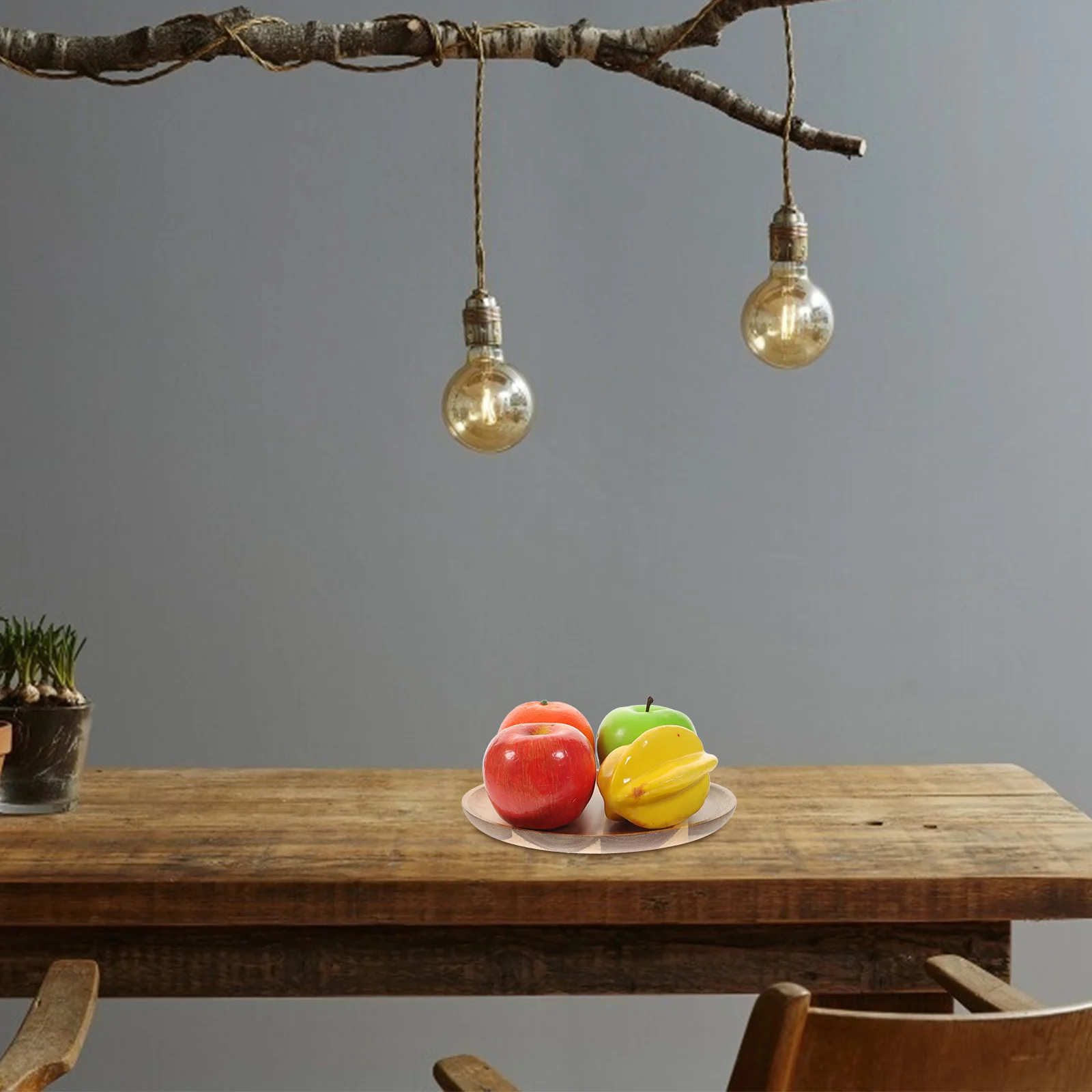 

Wood Serving Tray Rectangular Plate Reusable Portable Snack Dessert Wooden Fruit Craft Home Practical Lightweight